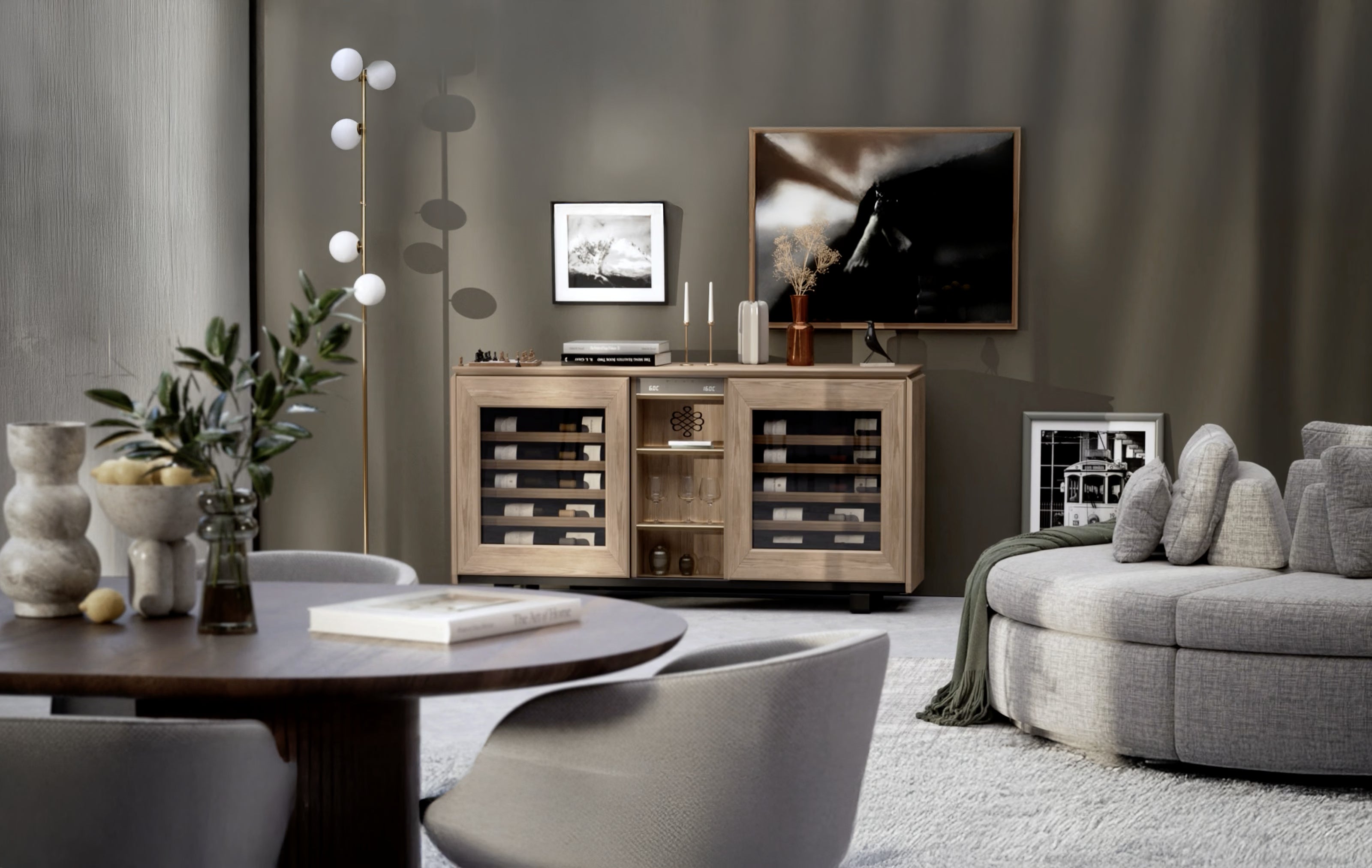EuroCave Harmonie Multi Zone Wine Cabinet - Light Oak