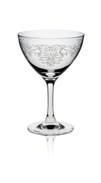 Rona Classic Cocktail Martini / Saucer Champagne Lace Glass