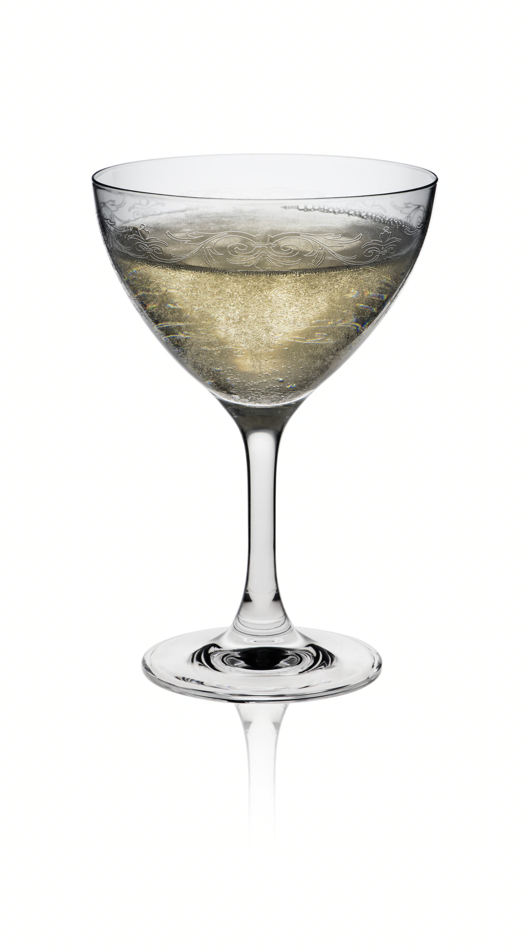 Rona Classic Cocktail Martini / Saucer Champagne Lace Glass