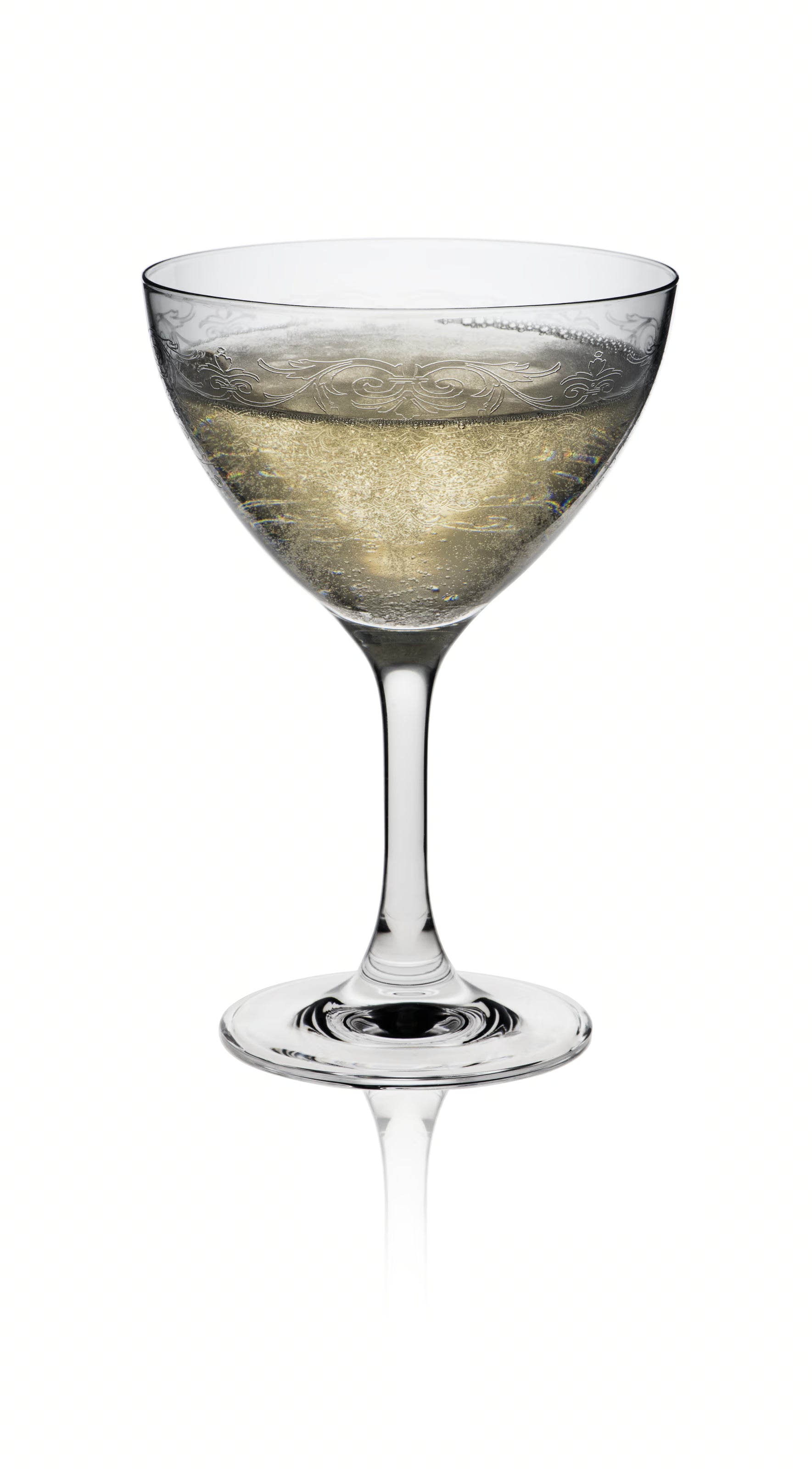 Rona Classic Cocktail Martini / Saucer Champagne Lace Glass