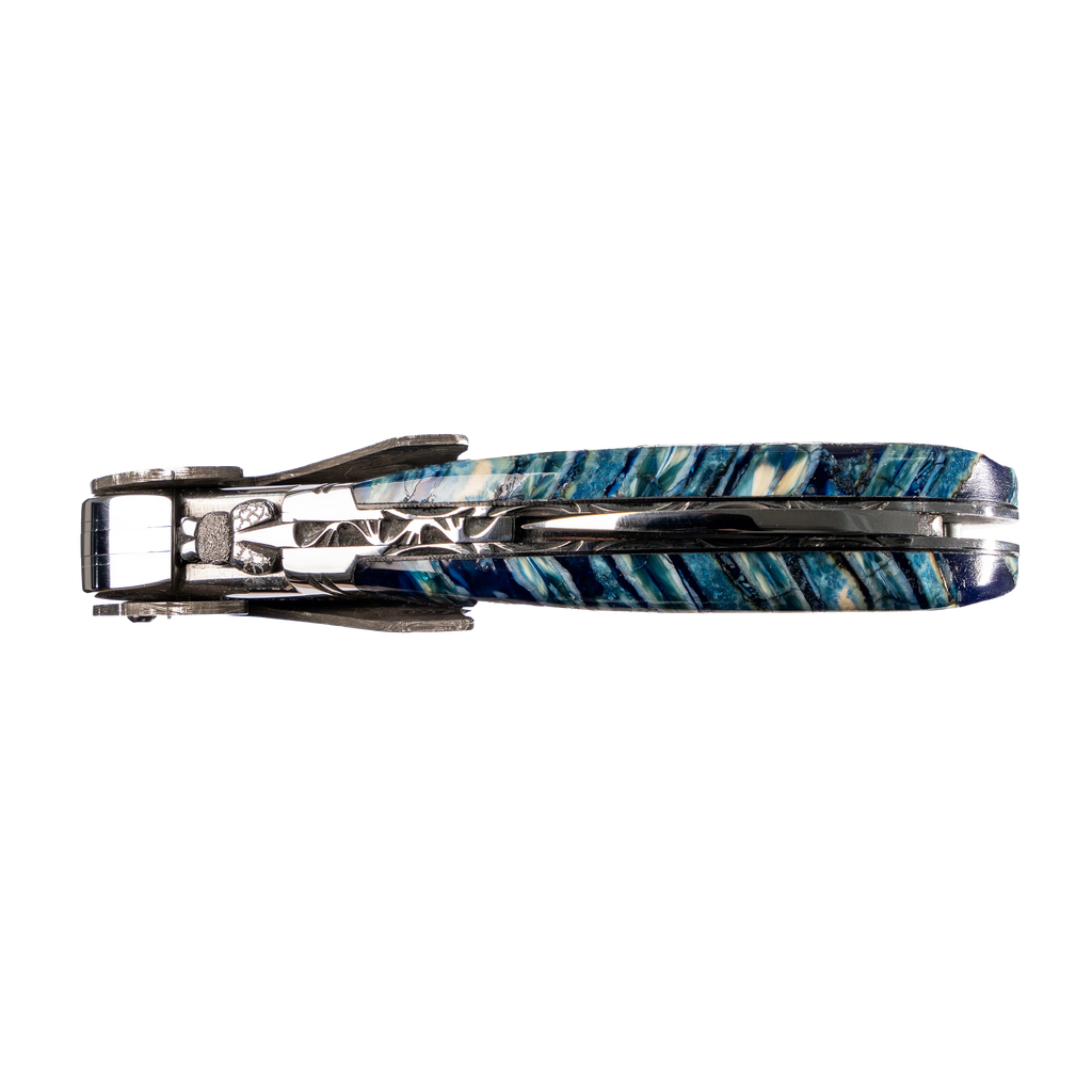 Fontenille Pataud - Magnum Corkscrew - Guilloche Damascus Blue Molar