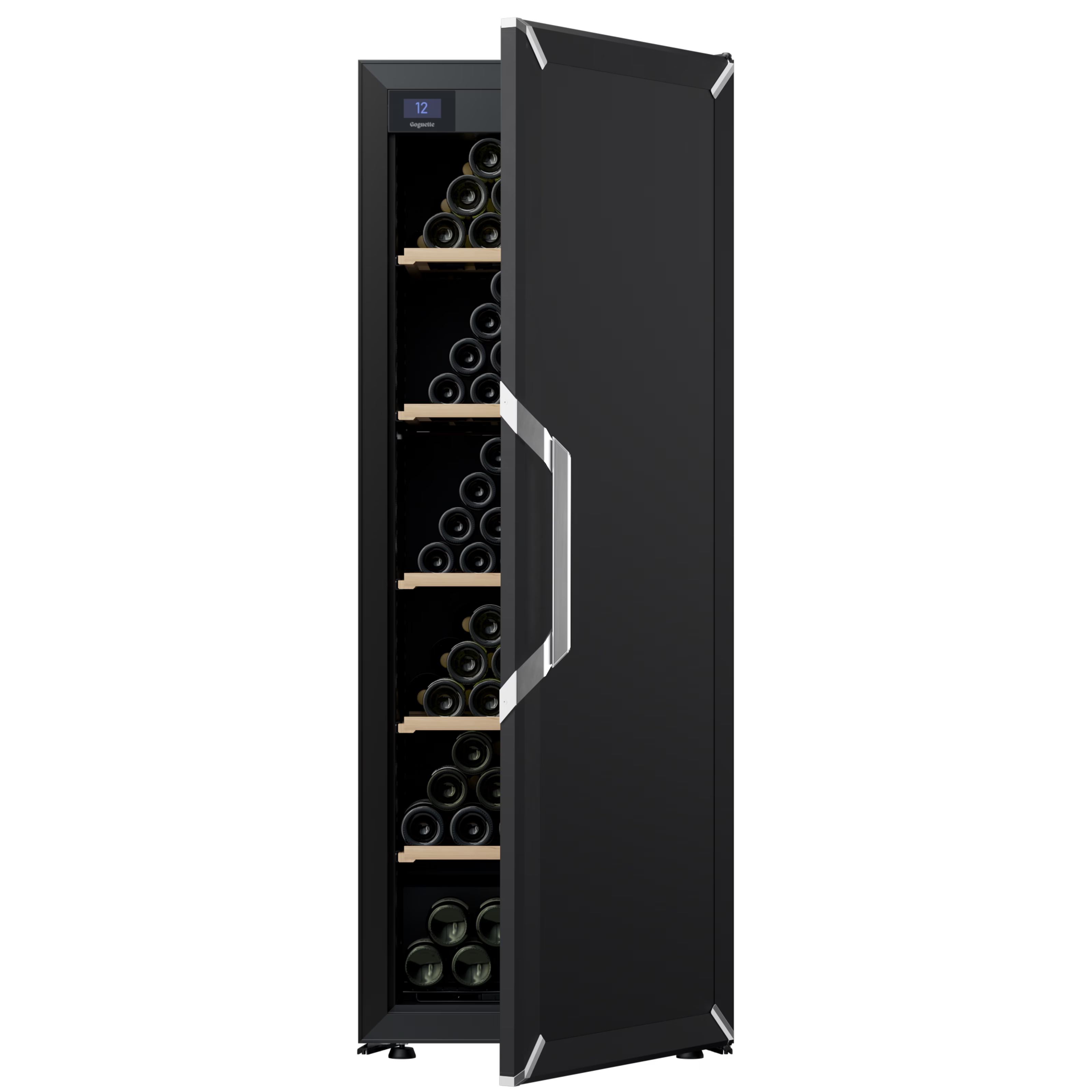 Goguette Large Wine Cabinet 1-Temperature Solid Door Black
