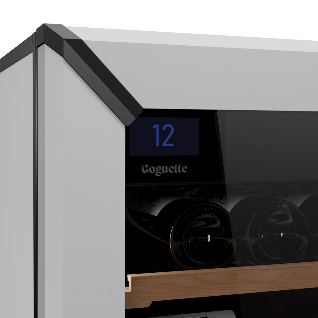 Goguette Medium Wine Cabinet 3-Temperature Glass Door White