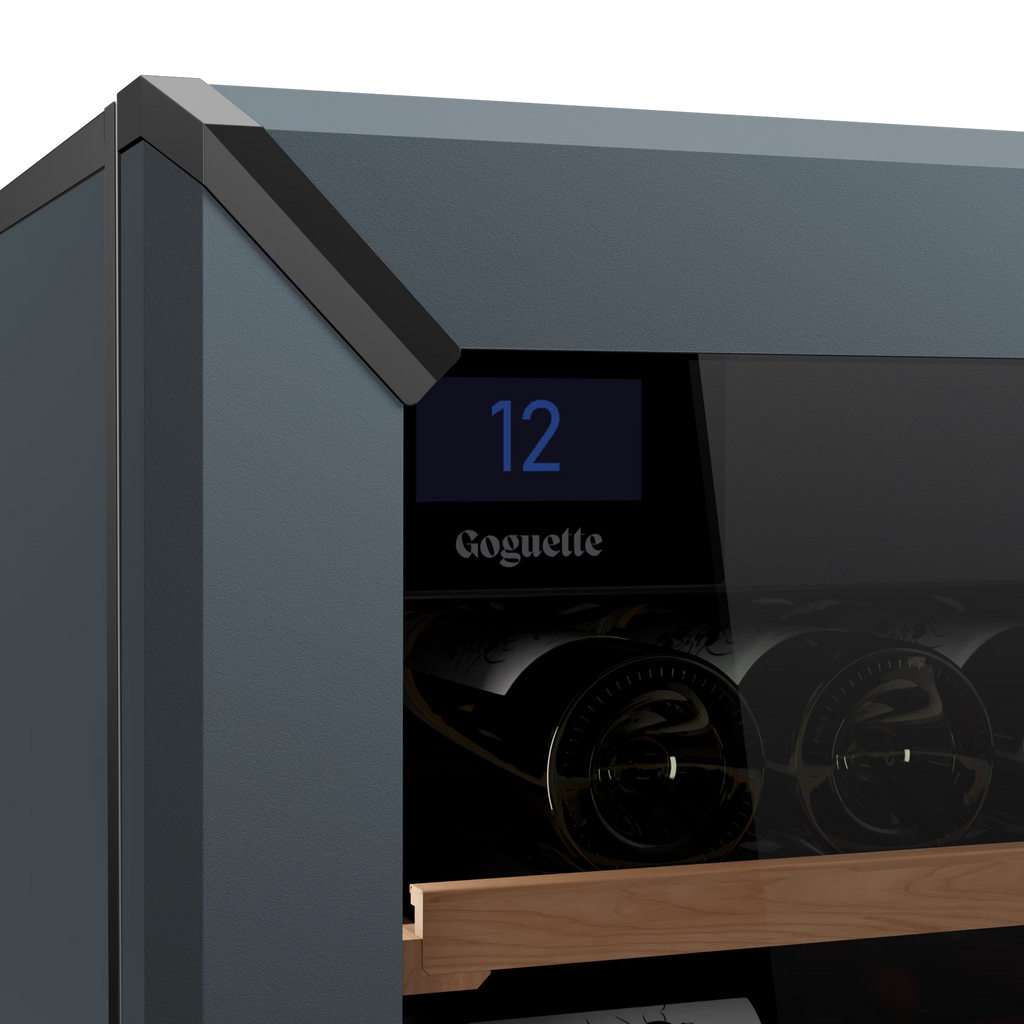 Goguette Medium Wine Cabinet 3-Temperature Glass Door Blue
