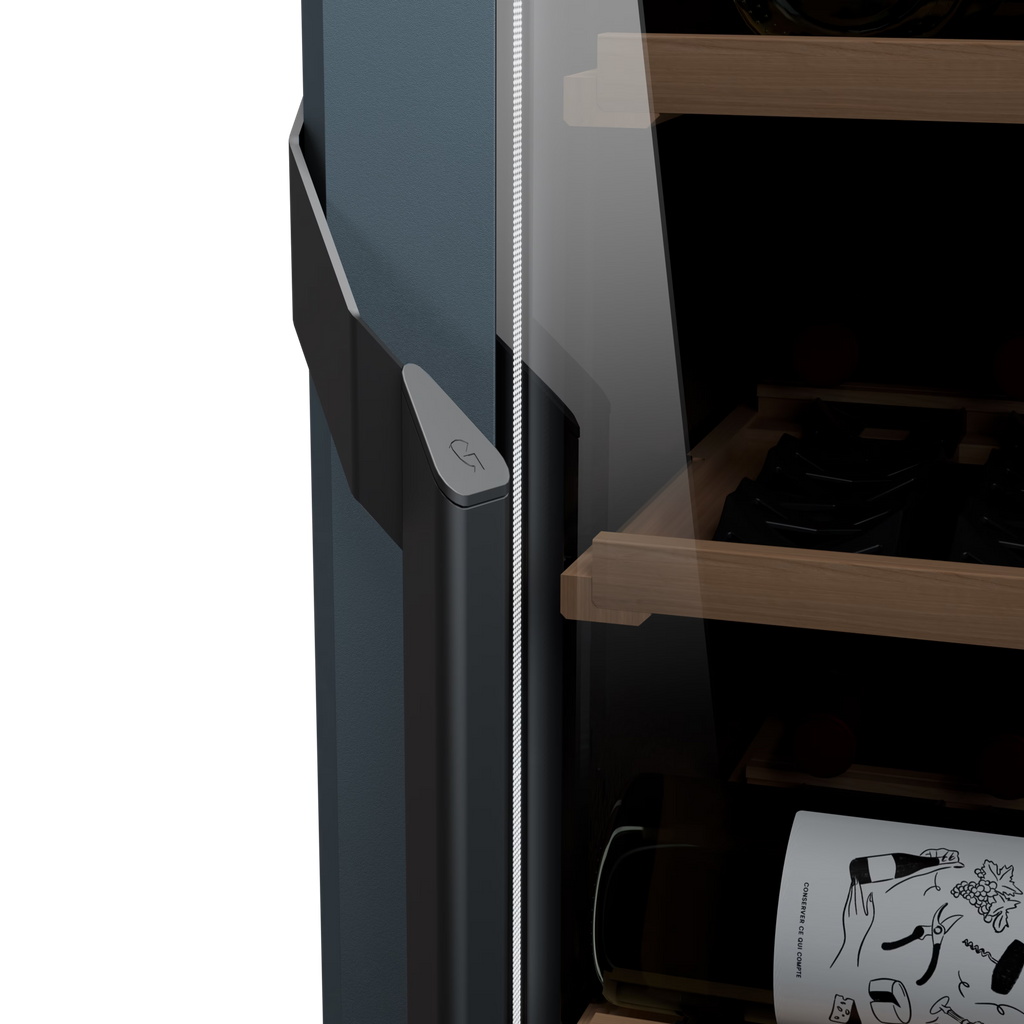 Goguette Medium Wine Cabinet 3-Temperature Glass Door Blue