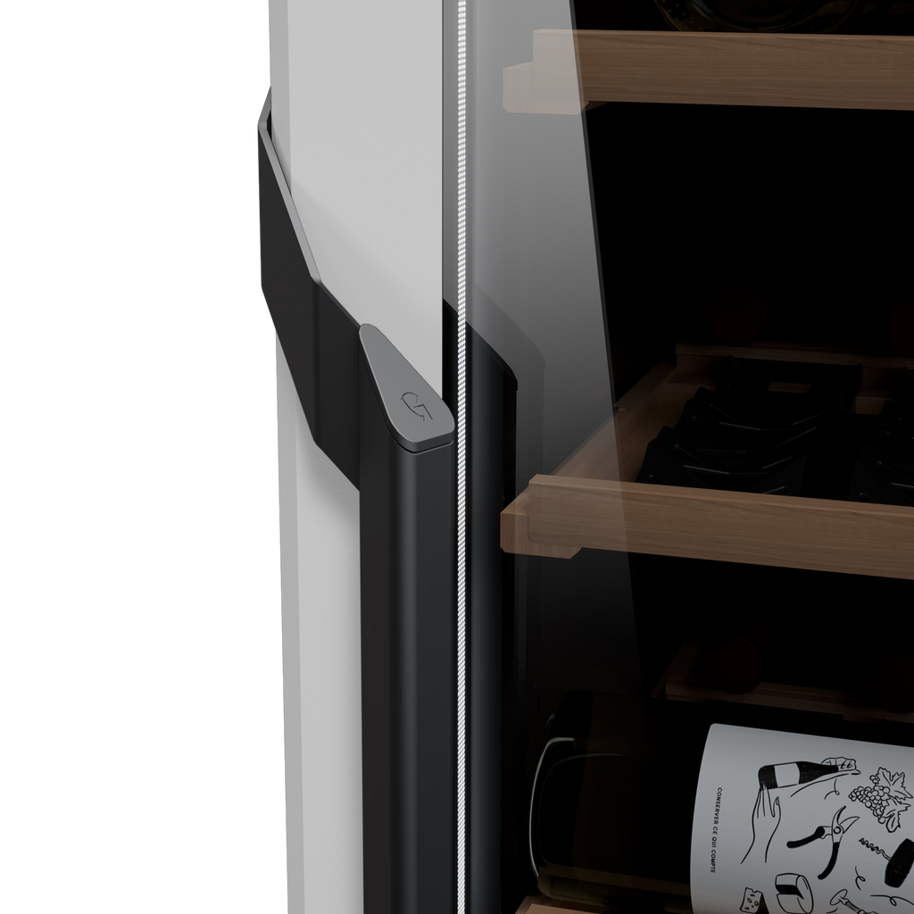 Goguette Medium Wine Cabinet 3-Temperature Glass Door White