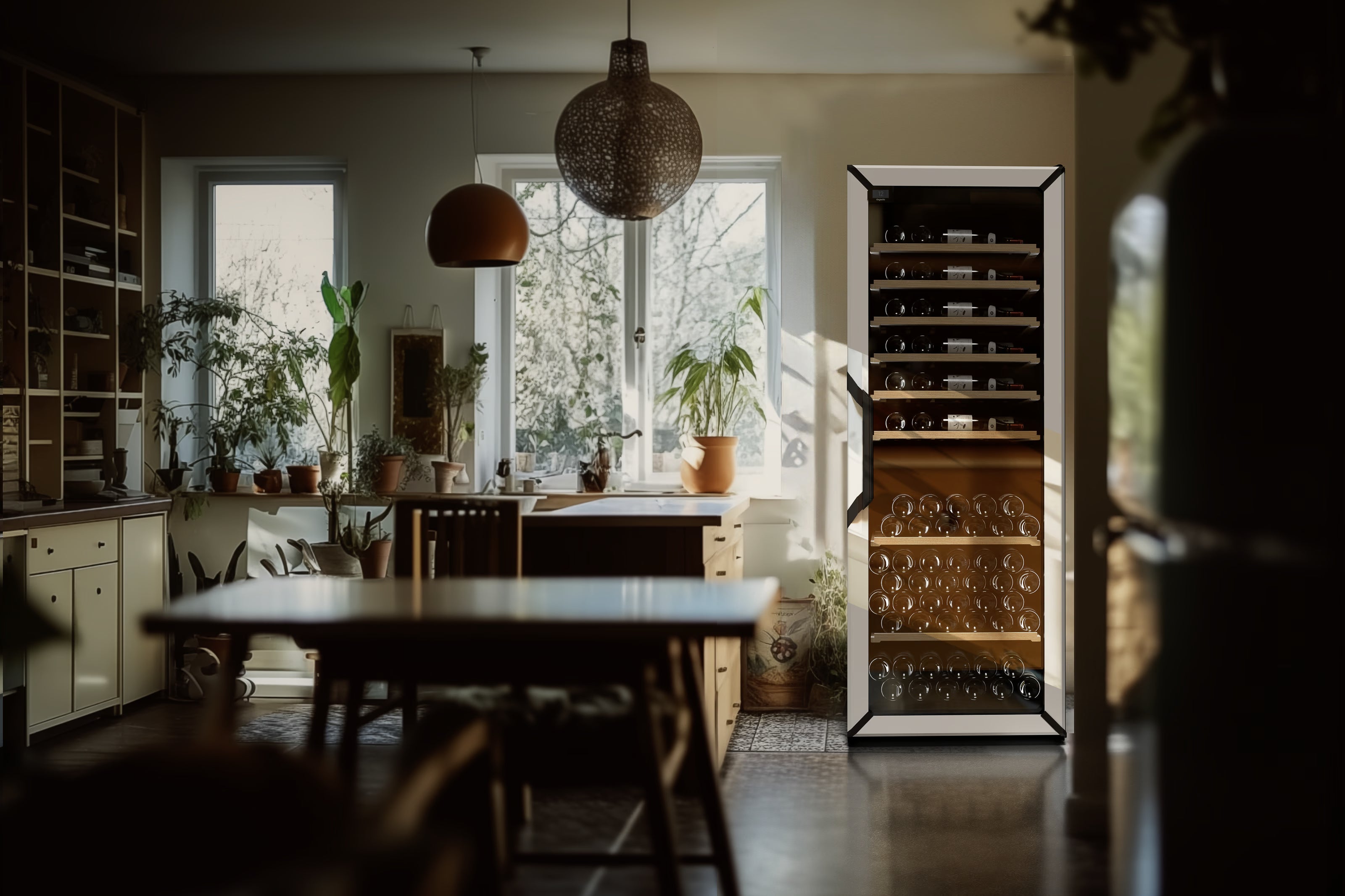 Goguette Large Wine Cabinet 1-Temperature Glass Door White