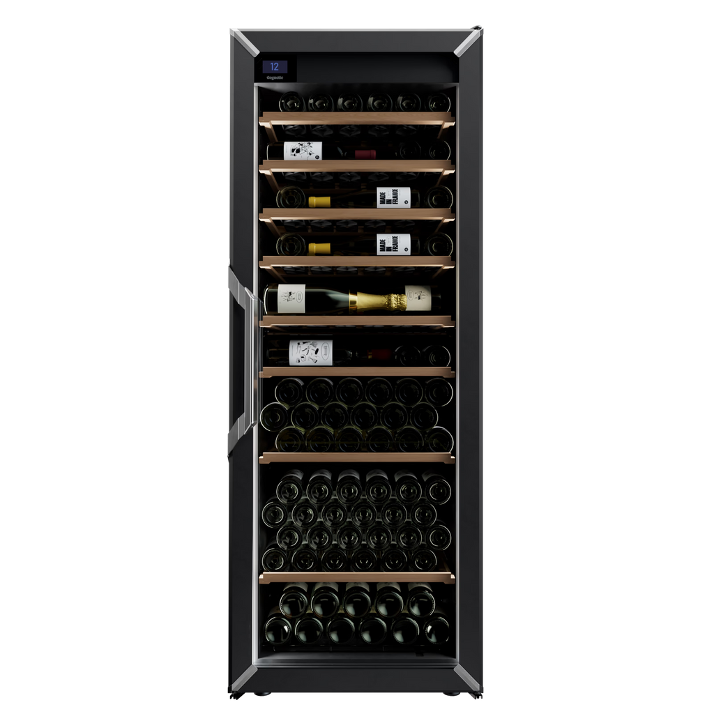 Goguette Large Wine Cabinet 1-Temperature Glass Door Black