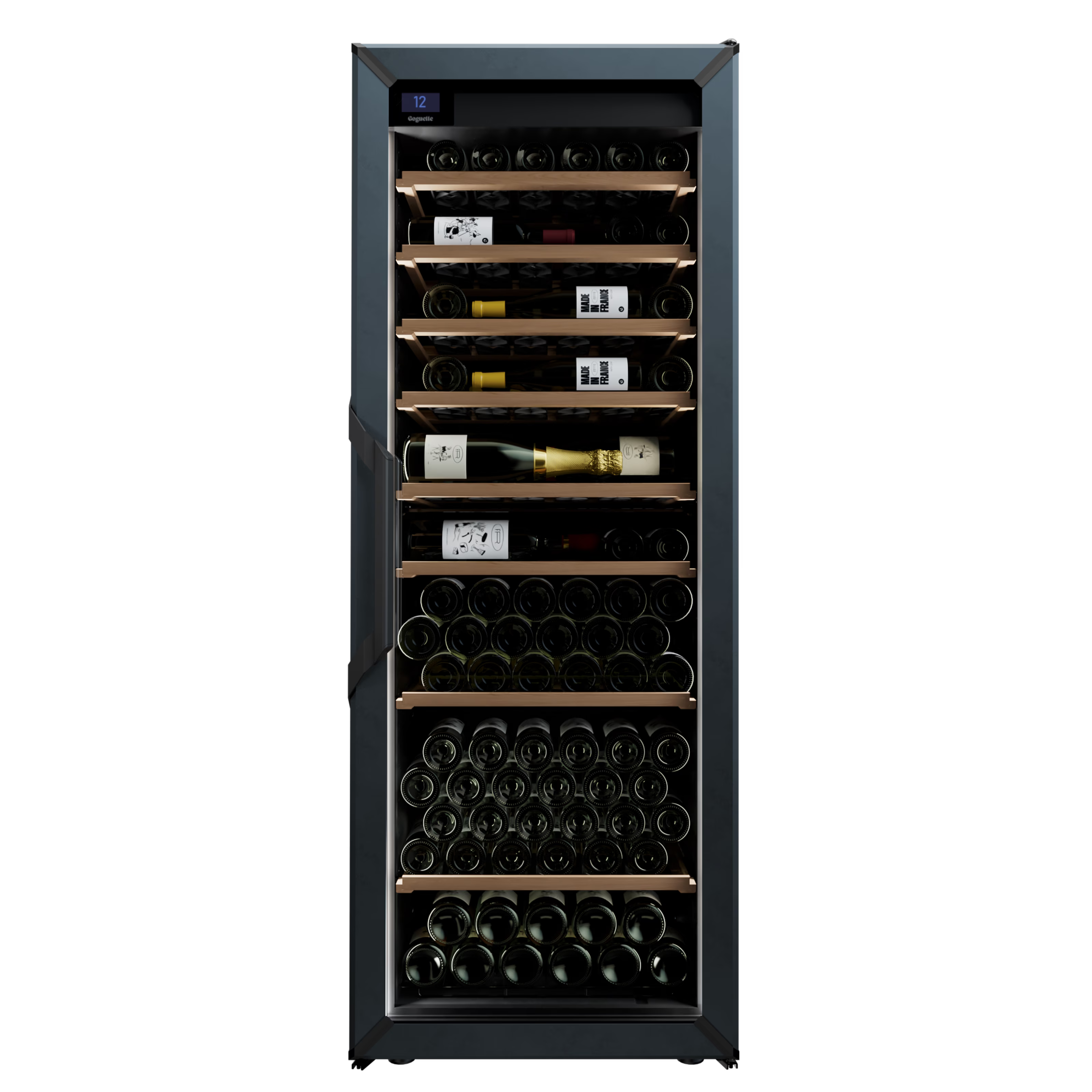 Goguette Large Wine Cabinet 1-Temperature Glass Door Blue