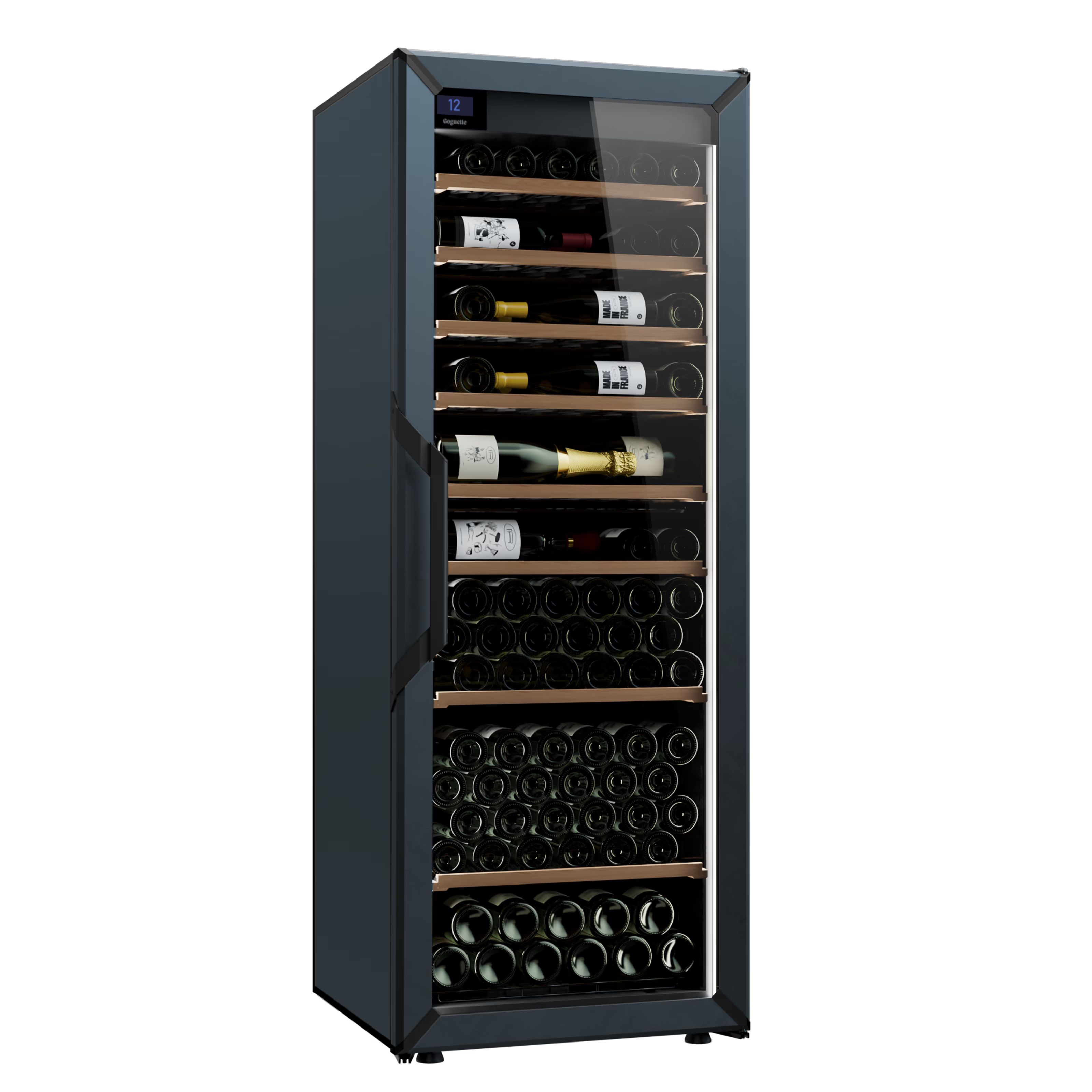 Goguette Large Wine Cabinet 1-Temperature Glass Door Blue