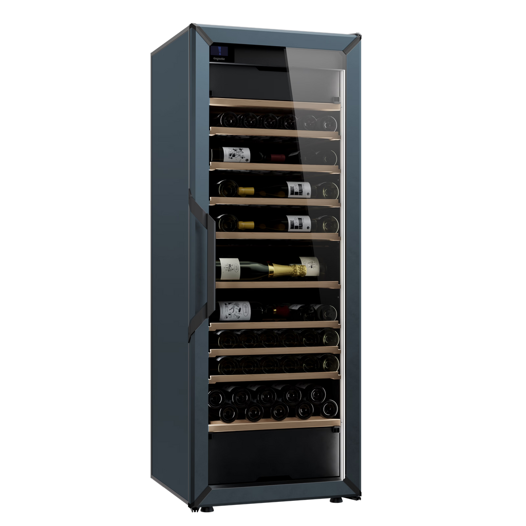 Goguette Large Wine Cabinet 3-Temperature Glass Door Blue