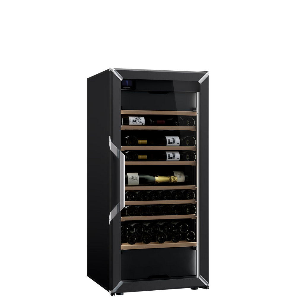 Goguette Medium Wine Cabinet 3-Temperature Glass Door Black