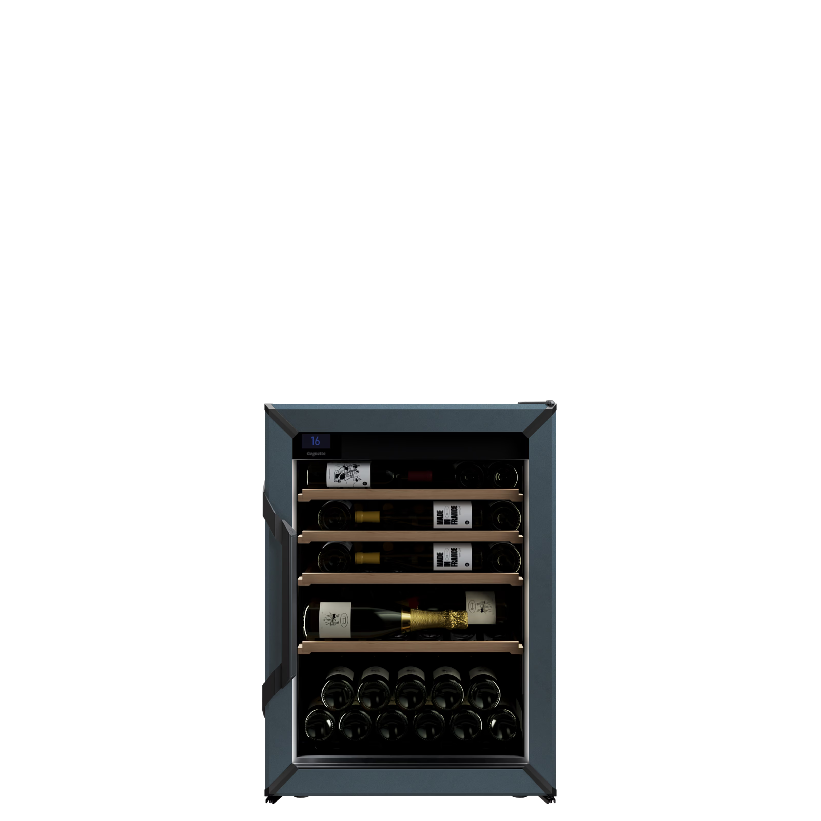 Goguette Small Wine Cabinet 1-Temperature Glass Door Blue