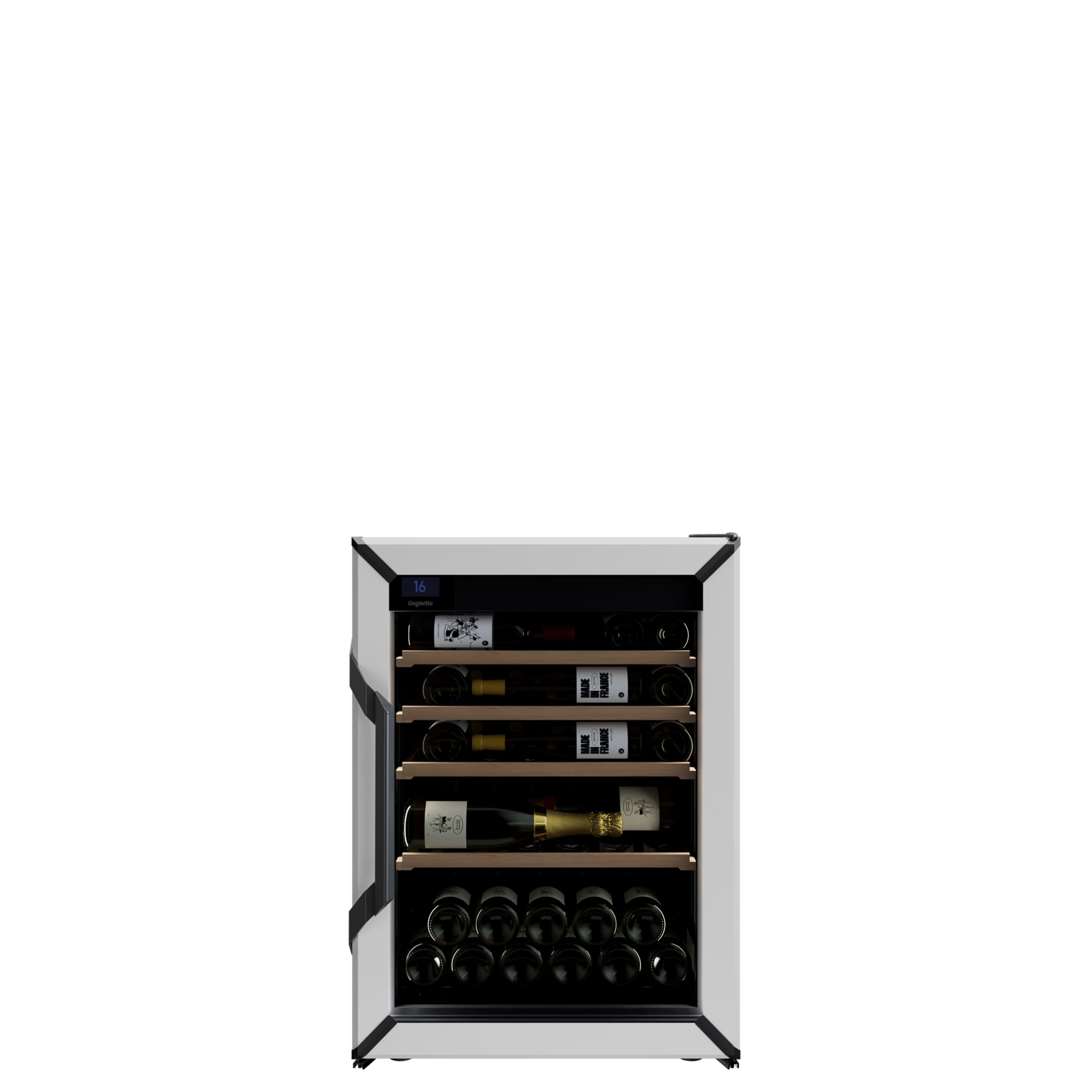 Goguette Small Wine Cabinet 1-Temperature Glass Door White