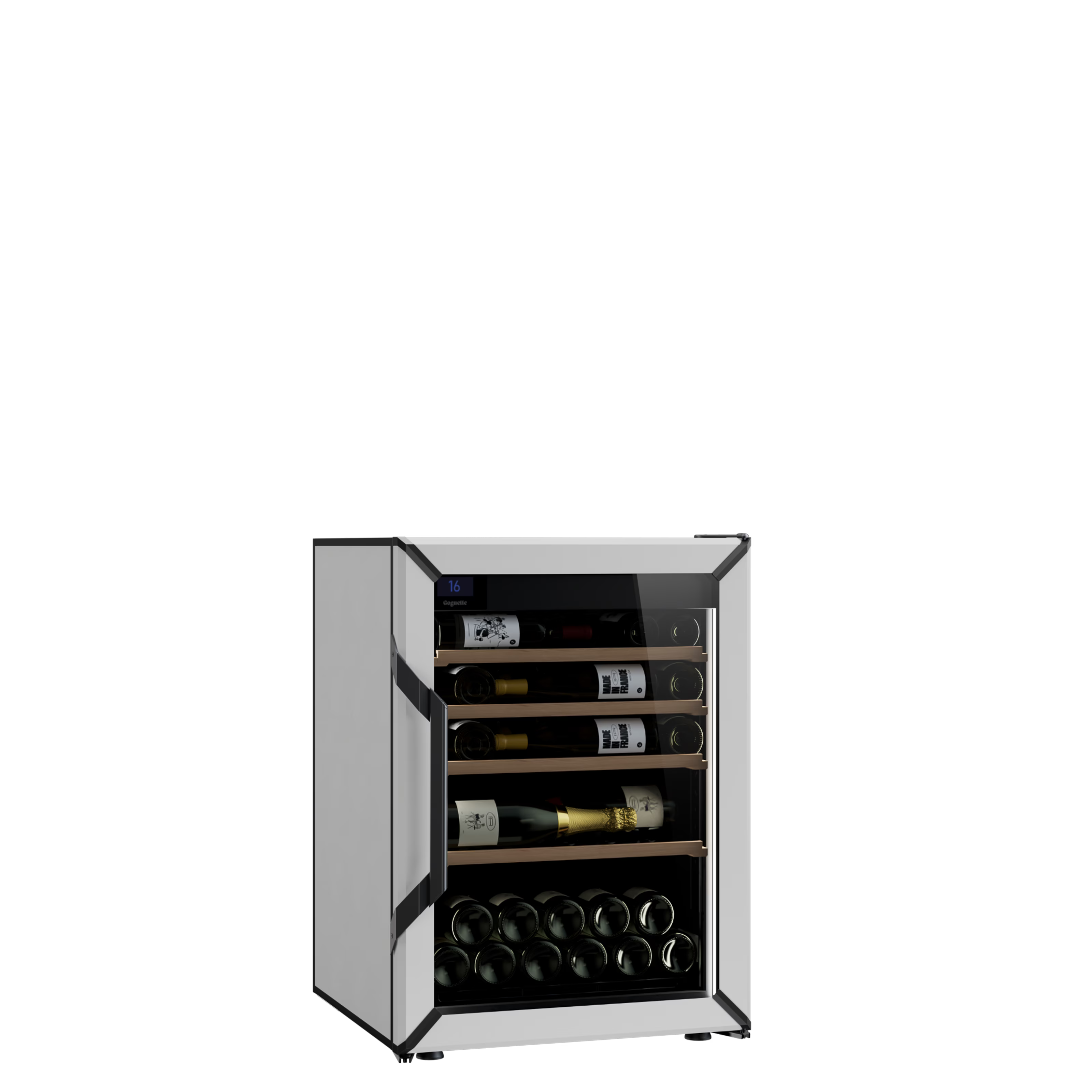 Goguette Small Wine Cabinet 1-Temperature Glass Door White