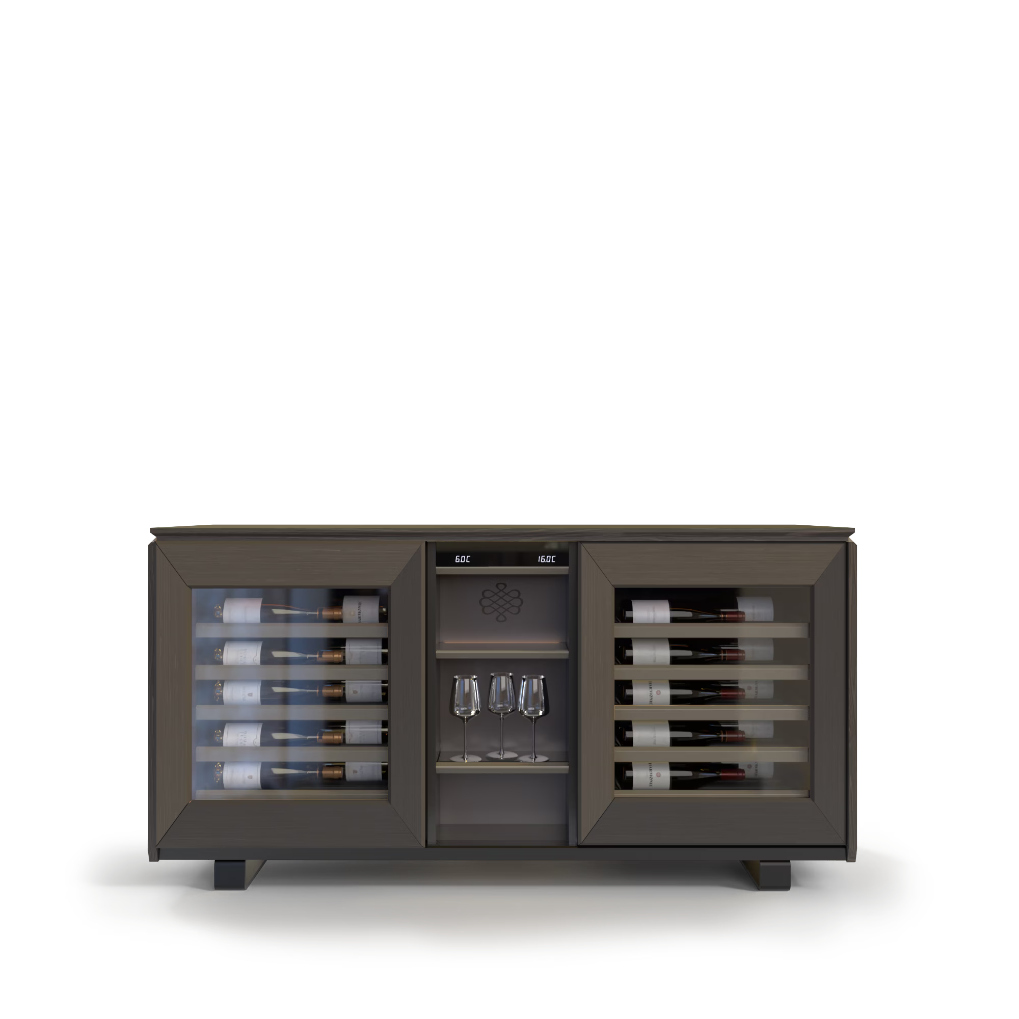 EuroCave Harmonie Multi Zone Wine Cabinet - Brown Smoked