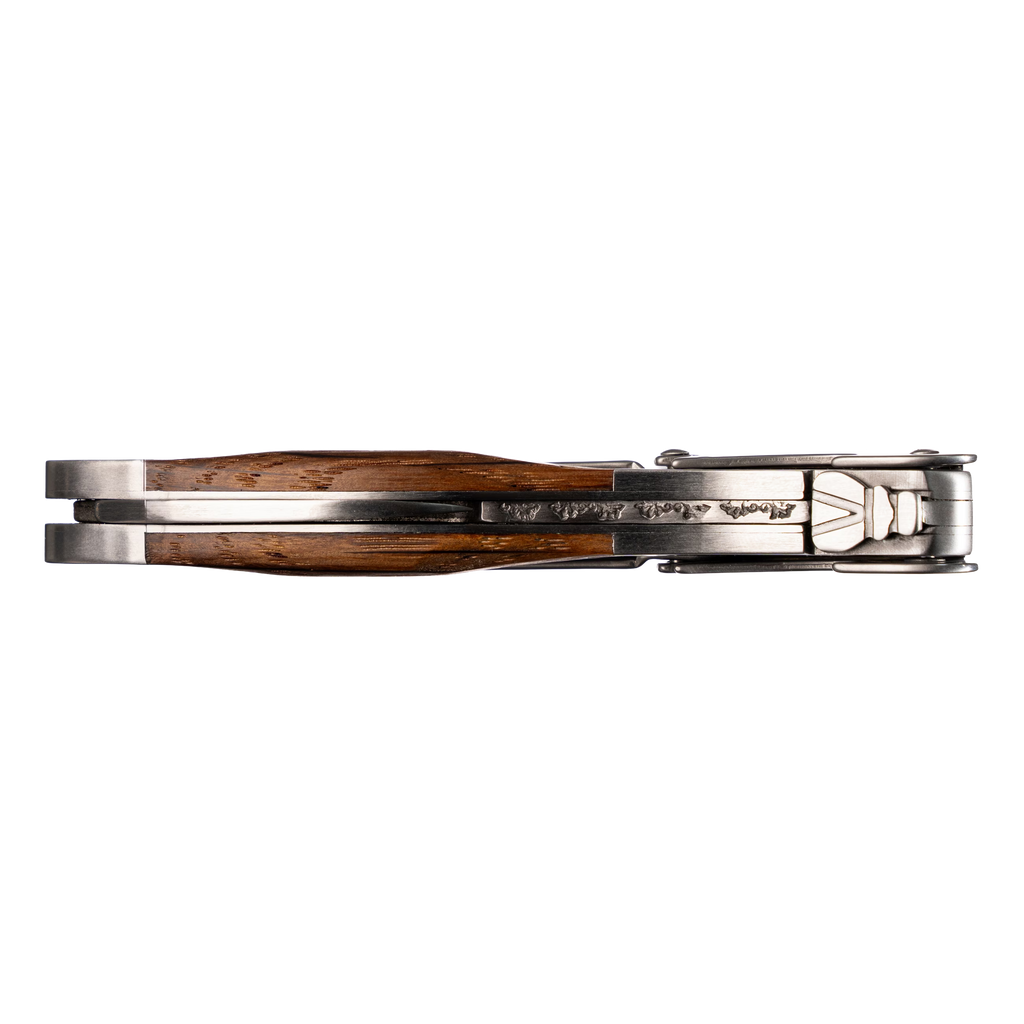 Laguiole Tradition - Double Lever Corkscrew- Reclaimed Oak Barrel Wood 10