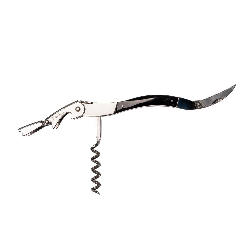 Laguiole Tradition - Double Lever Corkscrew - Black Horn