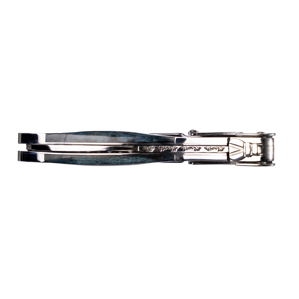 Laguiole Tradition - Double Lever Corkscrew - Blue Stabilized Beech Wood