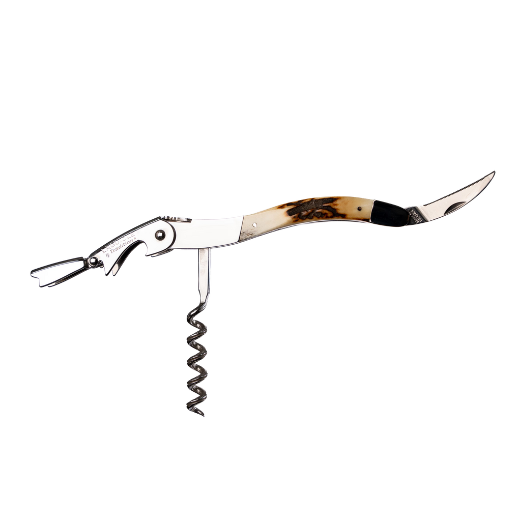Laguiole Tradition - Double Lever Corkscrew - Deer Horn