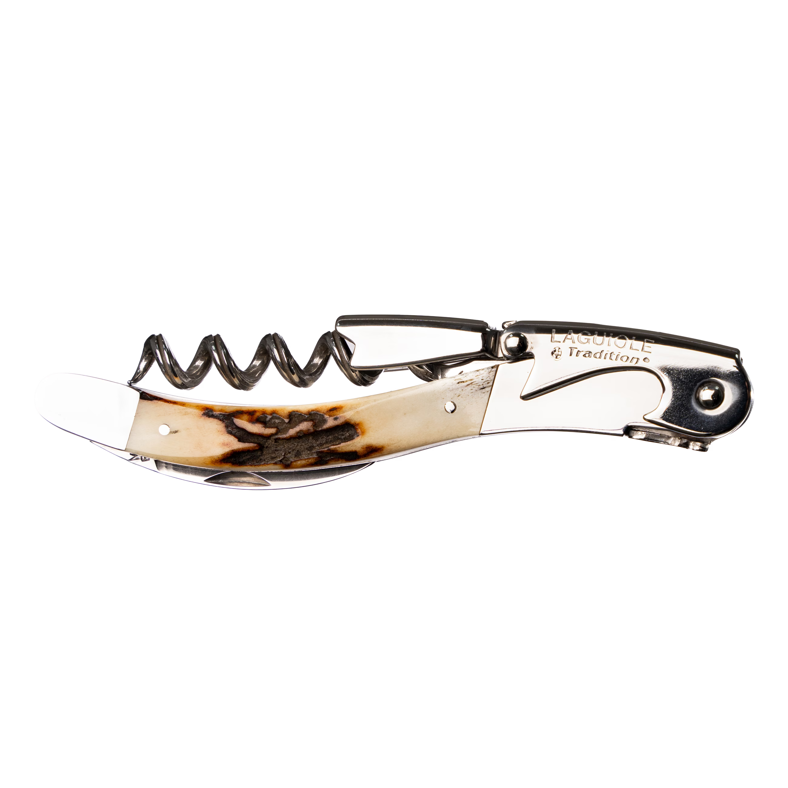 Laguiole Tradition - Double Lever Corkscrew - Deer Horn