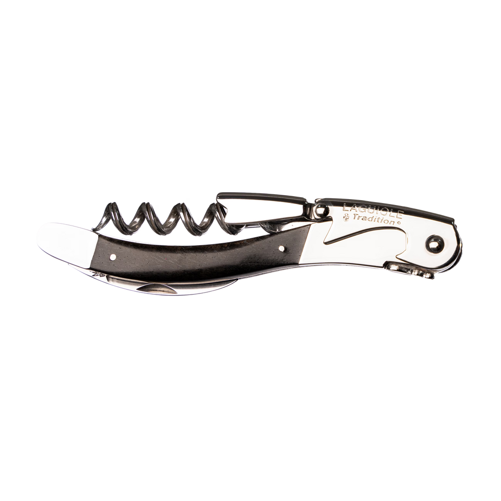 Laguiole Tradition - Double Lever Corkscrew - Ebony Wood