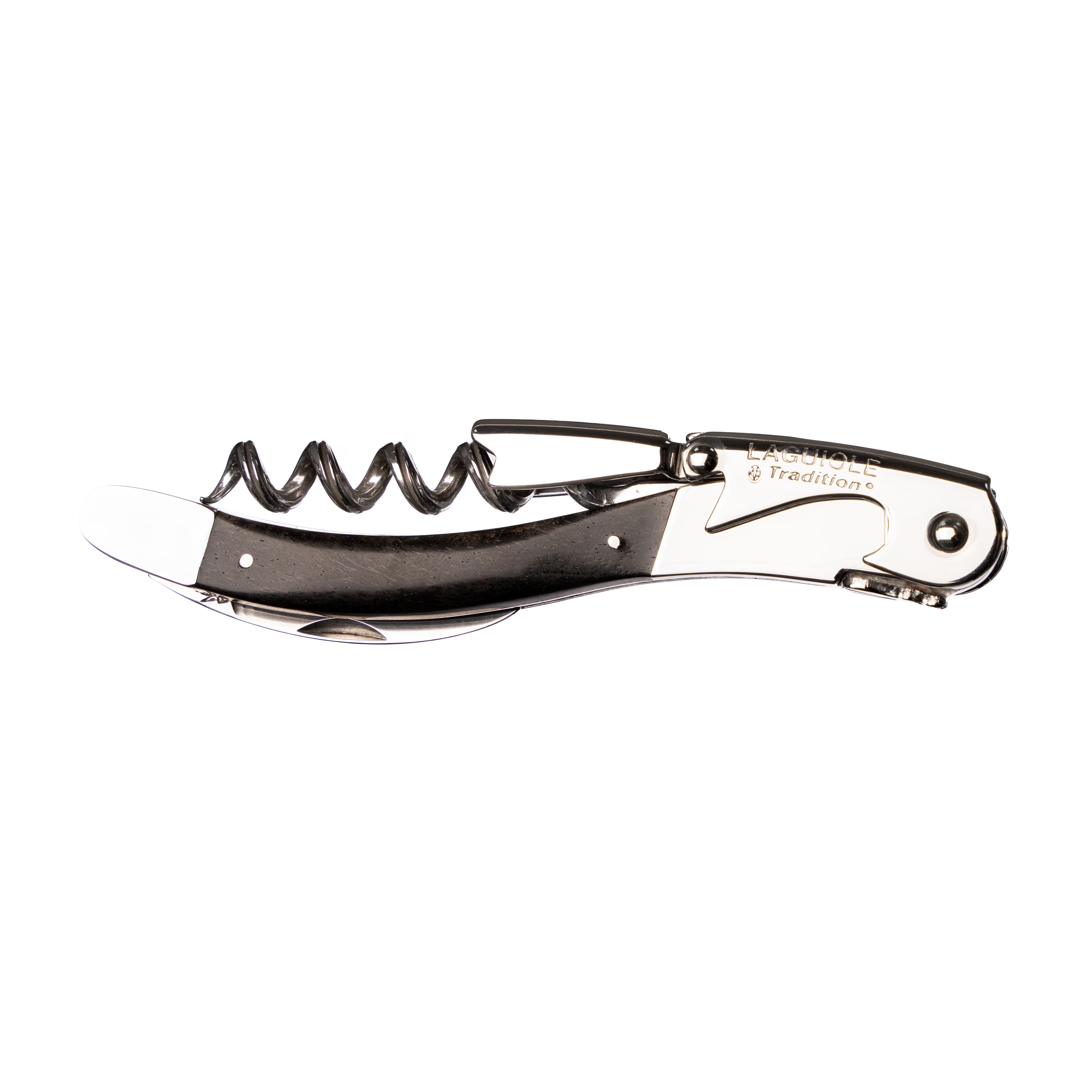 Laguiole Tradition - Double Lever Corkscrew - Ebony Wood