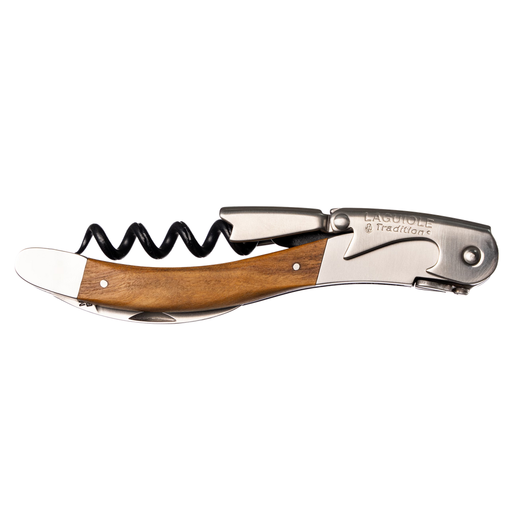 Laguiole Tradition - Double Lever Corkscrew - Olive Wood