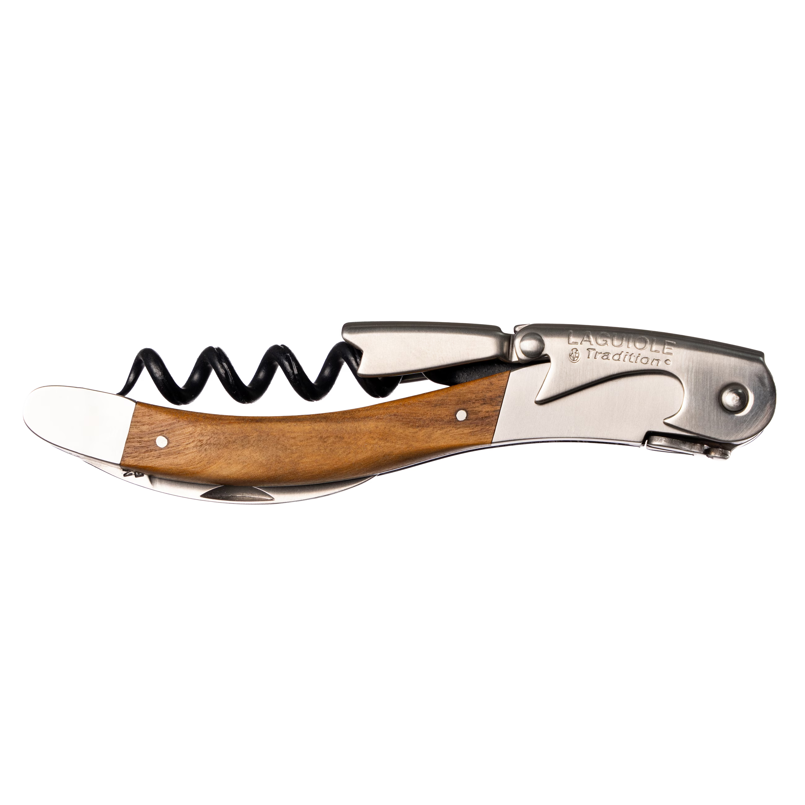 Laguiole Tradition - Double Lever Corkscrew - Olive Wood