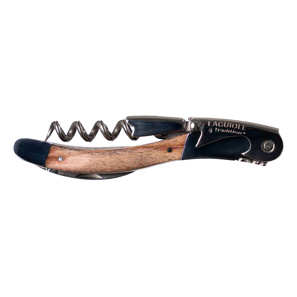 Laguiole Tradition - Double Lever Corkscrew - Pink Stabilized Beech Wood