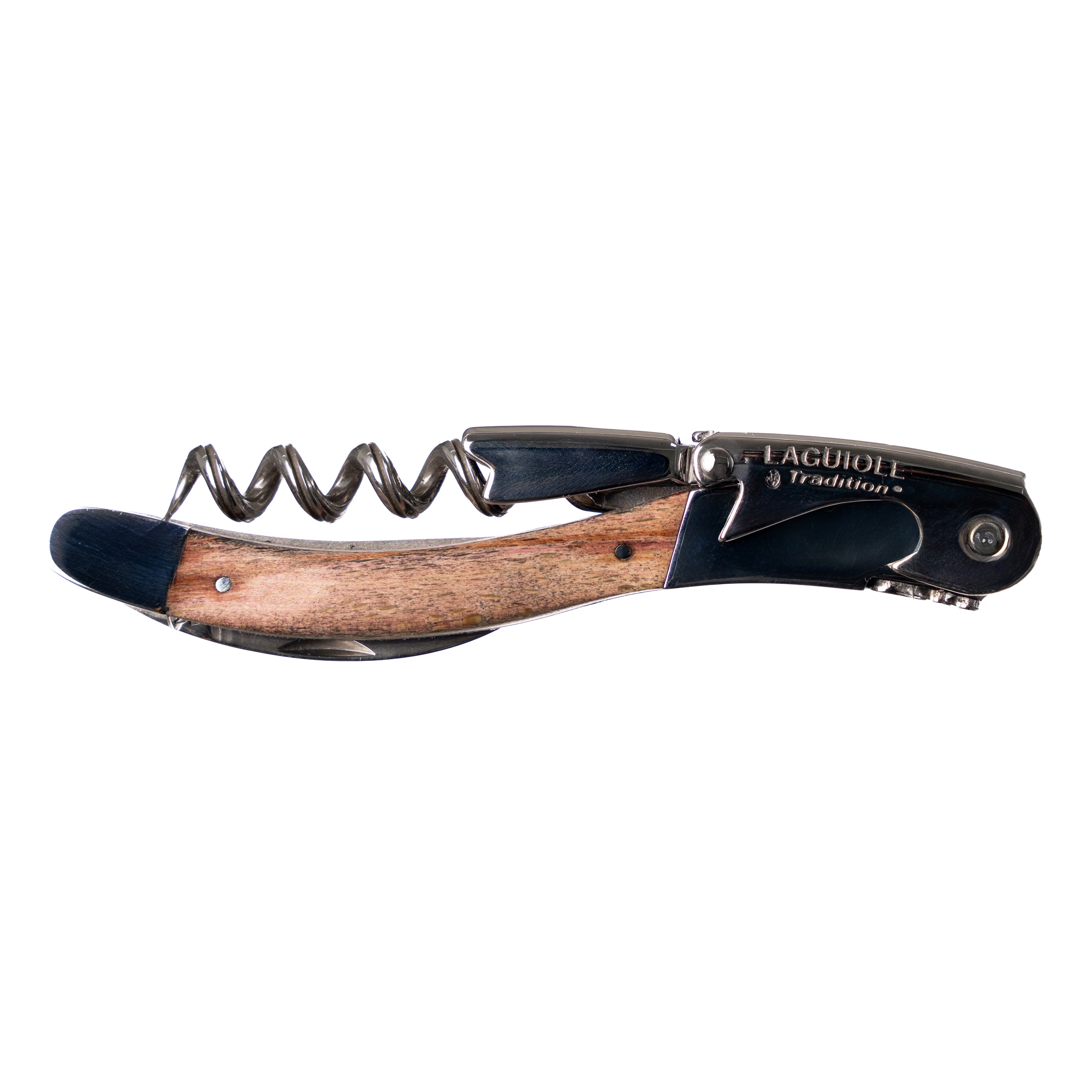 Laguiole Tradition - Double Lever Corkscrew - Pink Stabilized Beech Wood
