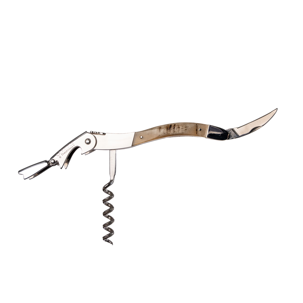 Laguiole Tradition - Double Lever Corkscrew- Levier Ram Horn