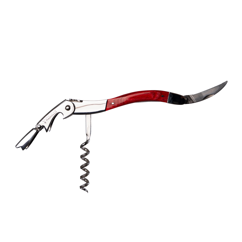 Laguiole Tradition - Double Lever Corkscrew- Red Stamina