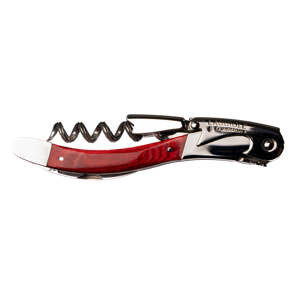 Laguiole Tradition - Double Lever Corkscrew- Red Stamina