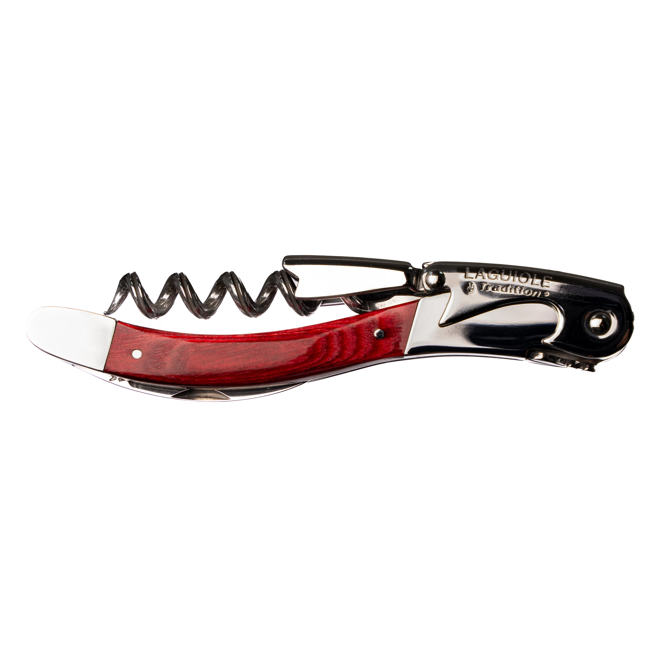Laguiole Tradition - Double Lever Corkscrew- Red Stamina