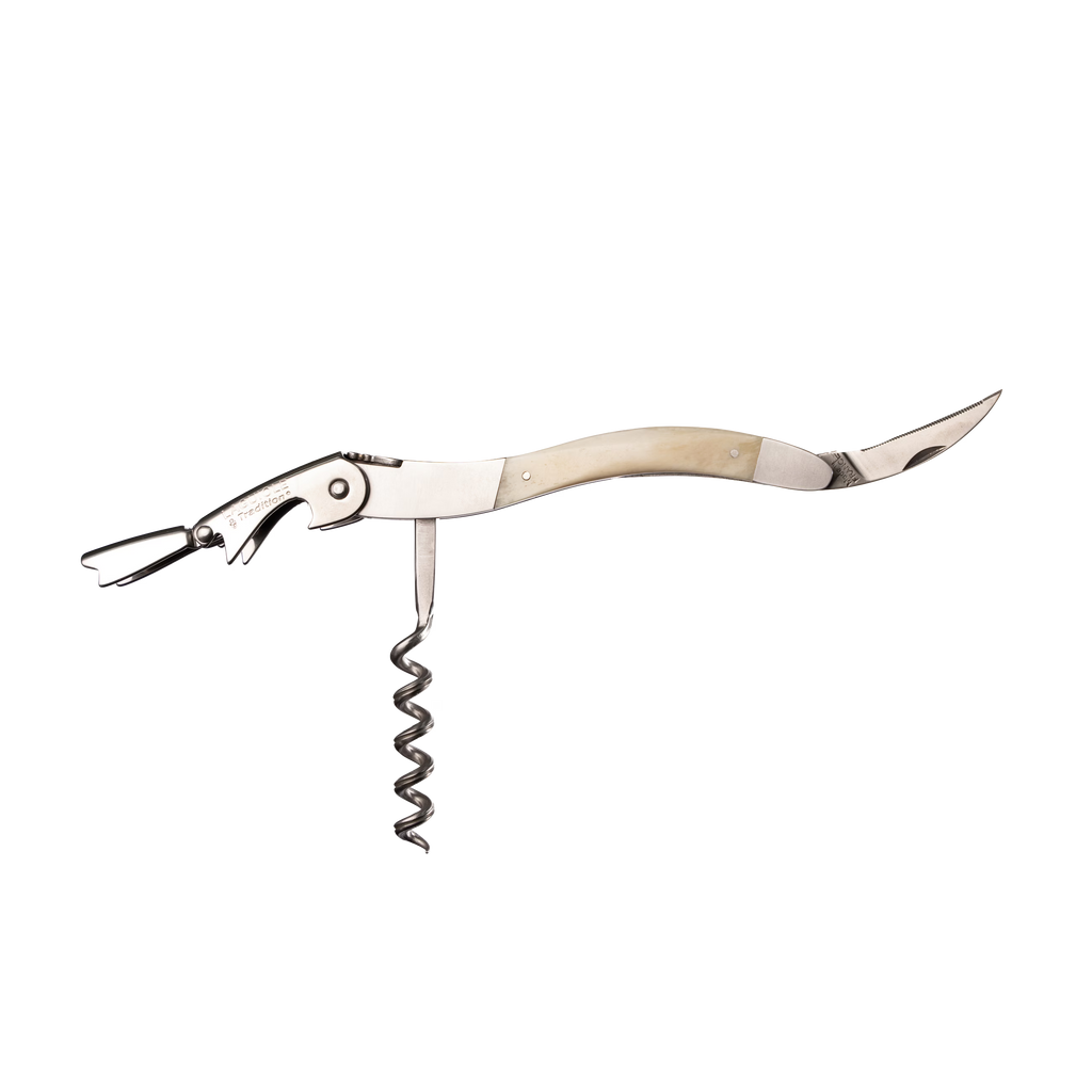 Laguiole Tradition - Double Lever Corkscrew - White Bone